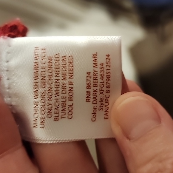 XXL Faded Glory sweater: red - Picture 3 of 7